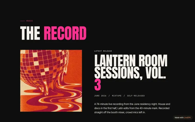 Vera Lumbre's sample DJ kit: the record section